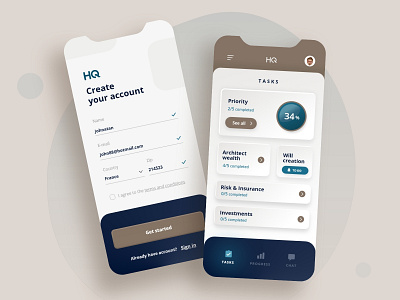 HQ Mobile App Design