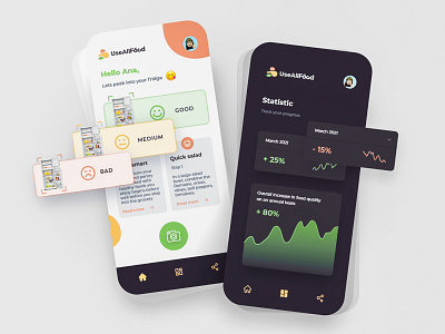 UseAllFood Mobile App design adobexd branding design icon illustration mobile app product design typography ui ux vector