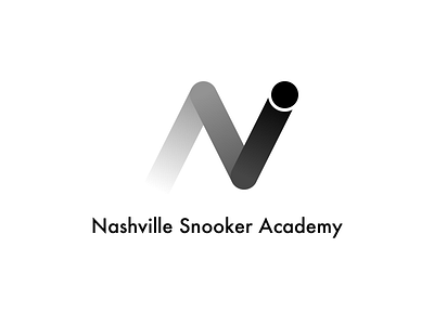 Nashville Snooker Academy logo ball billiard bounce branding circle cue double gradient line logo n n logo nashville pool snooker sports logo stroke tail trace wake