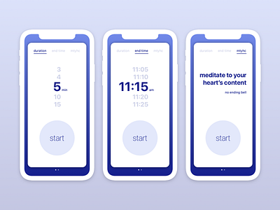 Meditation Timer app framer meditate meditation mobile picker time timer ui