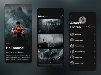 MOVIES Mobile App | UI/UX Design app app design cinema design film minimal mobile movie app movie poster movies netflix startup ui