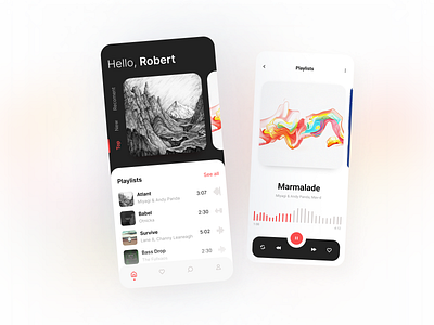 Music app app app design design interface mobile mobile ui music music app musical compositions player selections shot songs ui uiux ux