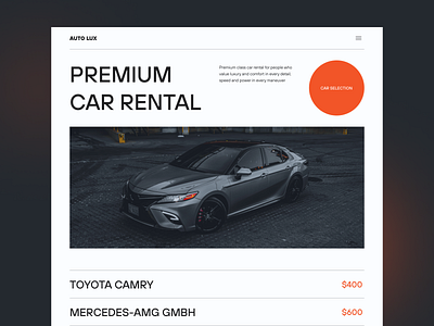 AUTO LUX - Car rental website