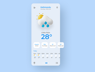 Weather App UI nepali design ui uidesign weather app weather forecast weather ui