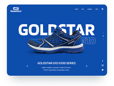 Goldstar shoes - Landing page concept design goldstarnepal goldstarshoes landingpageconcept nepali design shoelandingpage ui uidesign