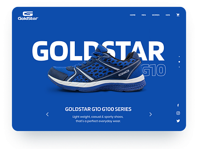 Goldstar shoes - Landing page concept