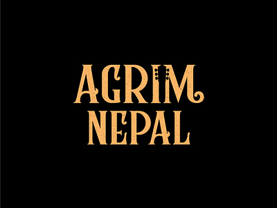 Agrim Nepal Logo Concept acoustic guitar logo band logo guitar logo logo nepali band logo nepali design nepali logo