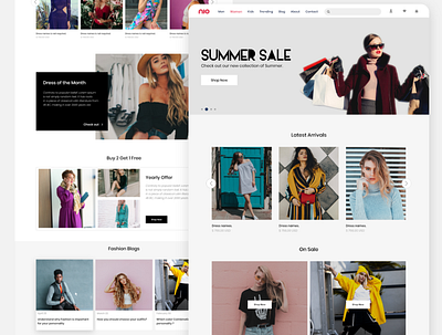 Fashion Web layout adobe xd branding creative design dailyui flat graphics icon thougtful uiuxdesign ux