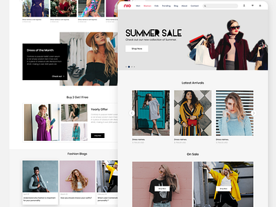 Fashion Web layout