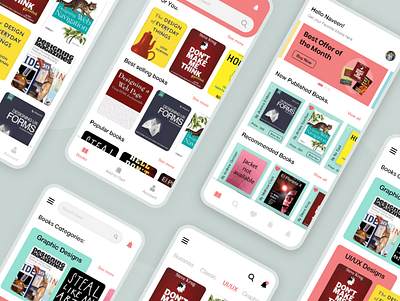 Book selling app adobe xd bookselling branding colorful creative design dailyui design thougtful typography ui uiuxdesign