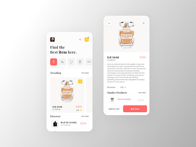 E-commerce app ui