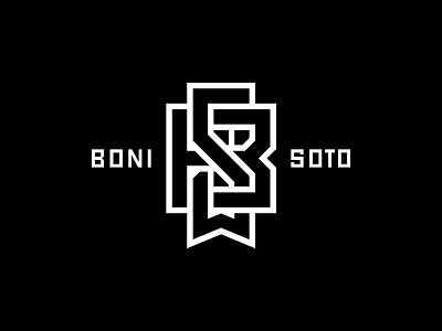 Boni Soto Personal Monogram Identity b black and white boni soto branding design logo logotype mark monogram personal identity s typography