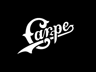Carpe Logotype lettering logo logotype script spur type typography