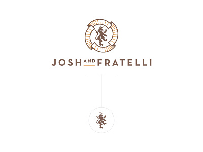 Josh & Fratelli Logo (2nd Option) branding crown identity lion logo mark