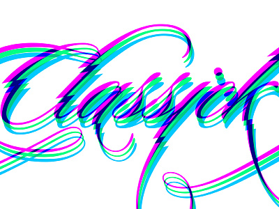 Classick calligraphy classic colorful fancy flourish lettering ornament script sick swirl type typography