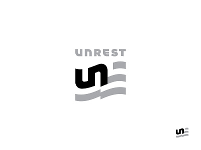 UNREST branding flag identity logo logotype mark