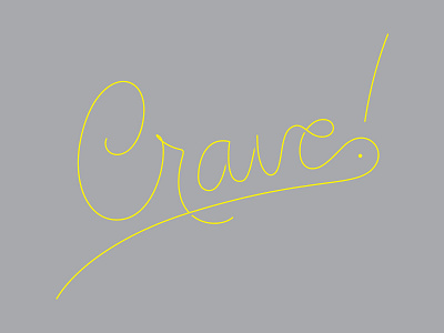 Crave clean crave cursive lettering line pen script thin type typography