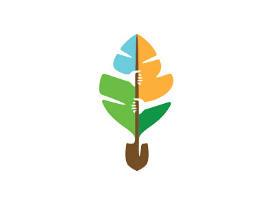Semilla Revised branding eco green hands identity leaf logo mark nature negative space shovel tree