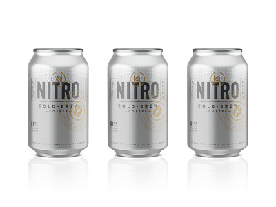Nitro badge beer branding can coffee cold brew identity logo packaging seal type typography