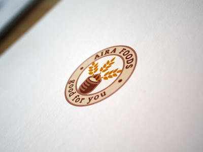 Aira Foods Printed #2 brand branding circulation food foods for good identity logo print retro rounded vintage you