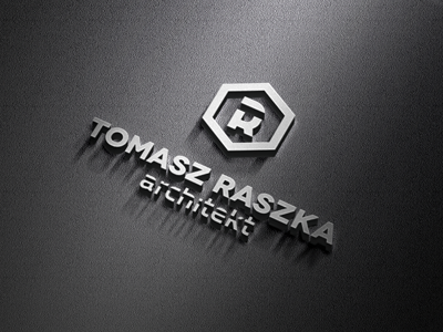 Tomasz Raszka - architect architect branding cube hexagon logo mark monogram negative r render space t