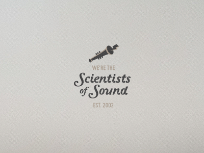 Scientists of Sound logotype music of retro scientists sound type typography vintage