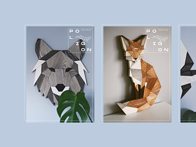 Poligon animals brand branding fox identity illustration logo typography vector whale wolf