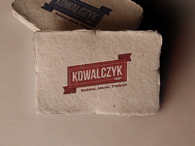 Kowalczyk branding business butcher card logo meat paper retro vintage