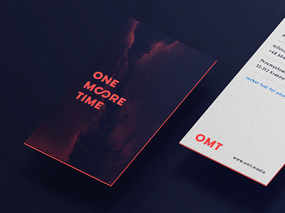 One More Time — Business Cards agency branding business card cards galaxy infinity logo media more space typography