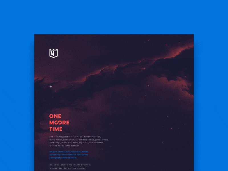 One More Time (2) infinity identity galaxy astronomy typography type space presentation branding brand logo