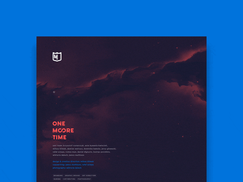 One More Time (2) astronomy brand branding galaxy identity infinity logo presentation space type typography