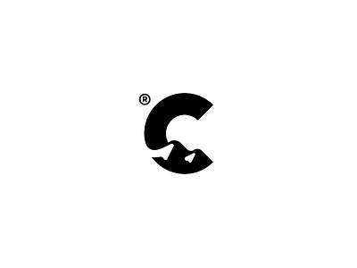 C + hills / Symbol branding c hill loading logo mark mountain negative poland sign space sport