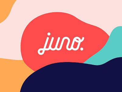 Juno Logo Color brand colorful custom handmade logo pattern playful type typography