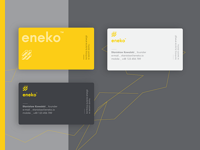 Eneko — Business Cards brand branding business cards design energy logo