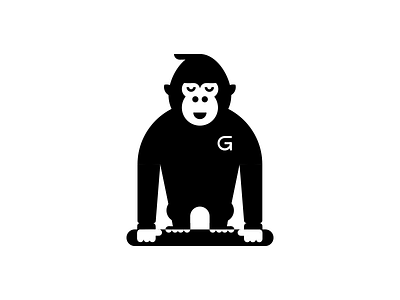 Gorilo animal brand branding g gorilla hero negative space