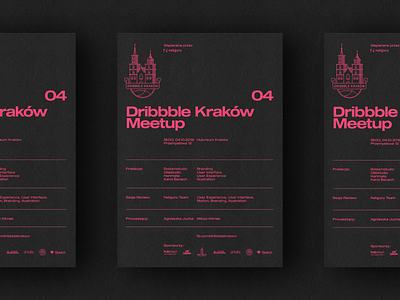 04 Dribbble Krakow Meetup - Poster branding cracow dribbble identity kraków meetup netguru poster
