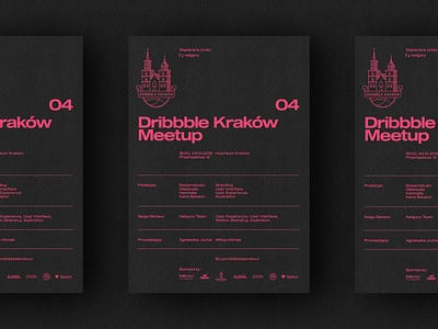 04 Dribbble Krakow Meetup - Poster branding cracow dribbble identity kraków meetup netguru poster