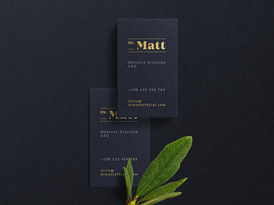 Dr Matt - Brand Design brand branding business cards coach design doctor grzesiak mateusz matt personal