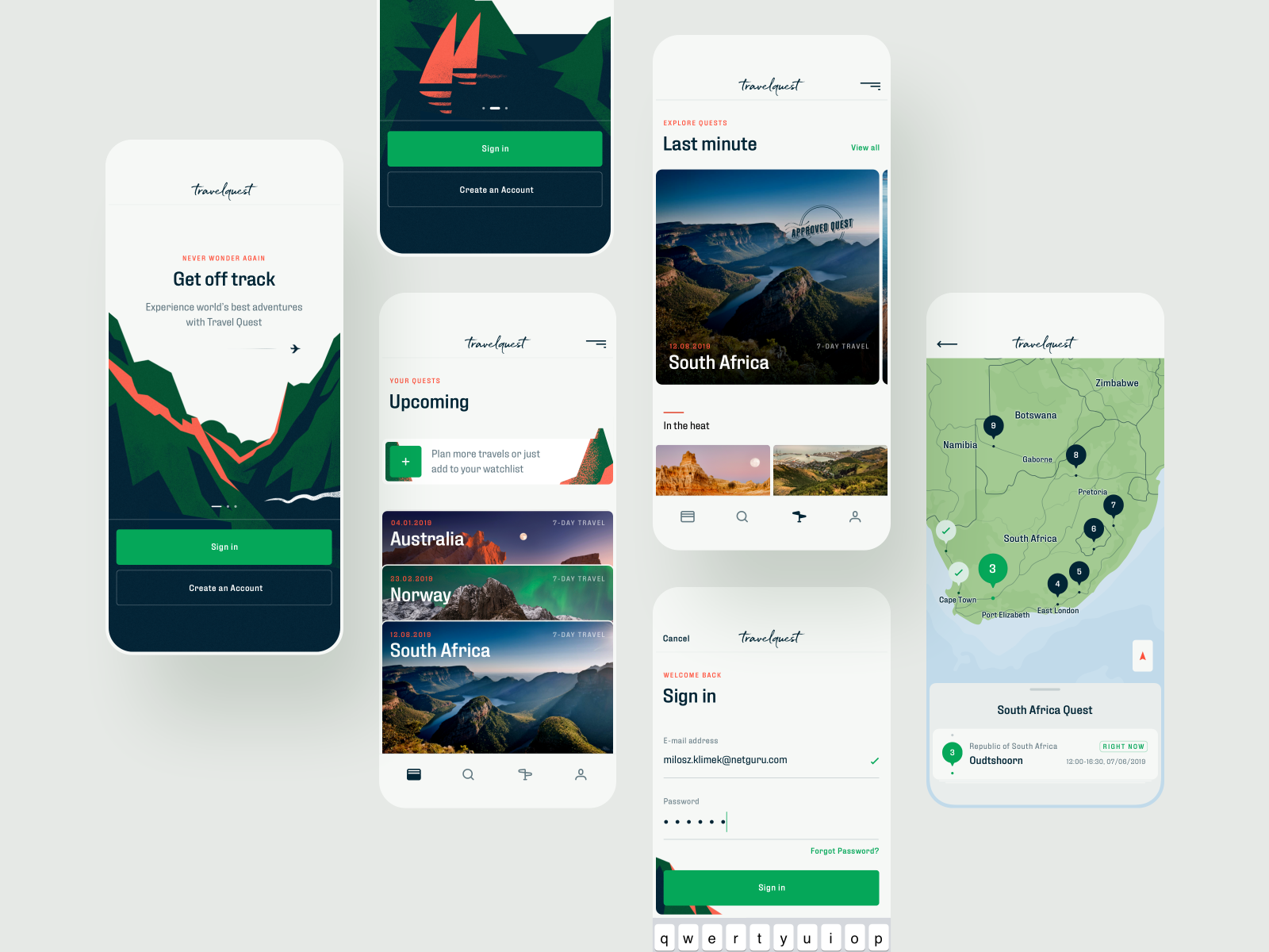 Travel Quest App 03 Case Study by Milosz Klimek for Netguru on Dribbble