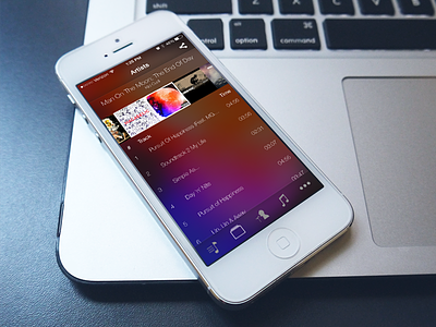 Mixr - Album View app blur ios ios7 iphone mixr music