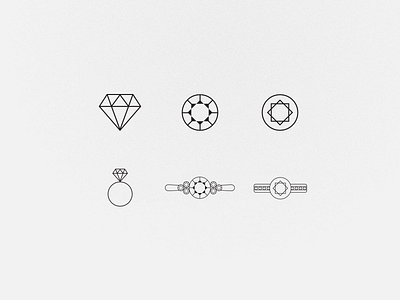 Jewellery Icon Thinstyle Design By Rafiqdesign diamond diamond logo icon icon design illustrator jewelery jewellery jewelry