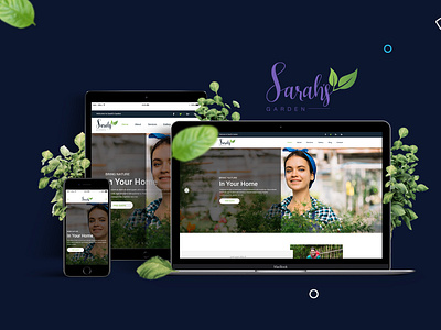 Sarahs Garden Homepage design mockup responsive design uidesign uxdesign webdesign website website design
