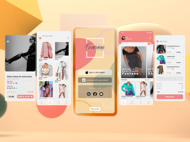 UI/UX Feminine by Daniel Gaci on Dribbble