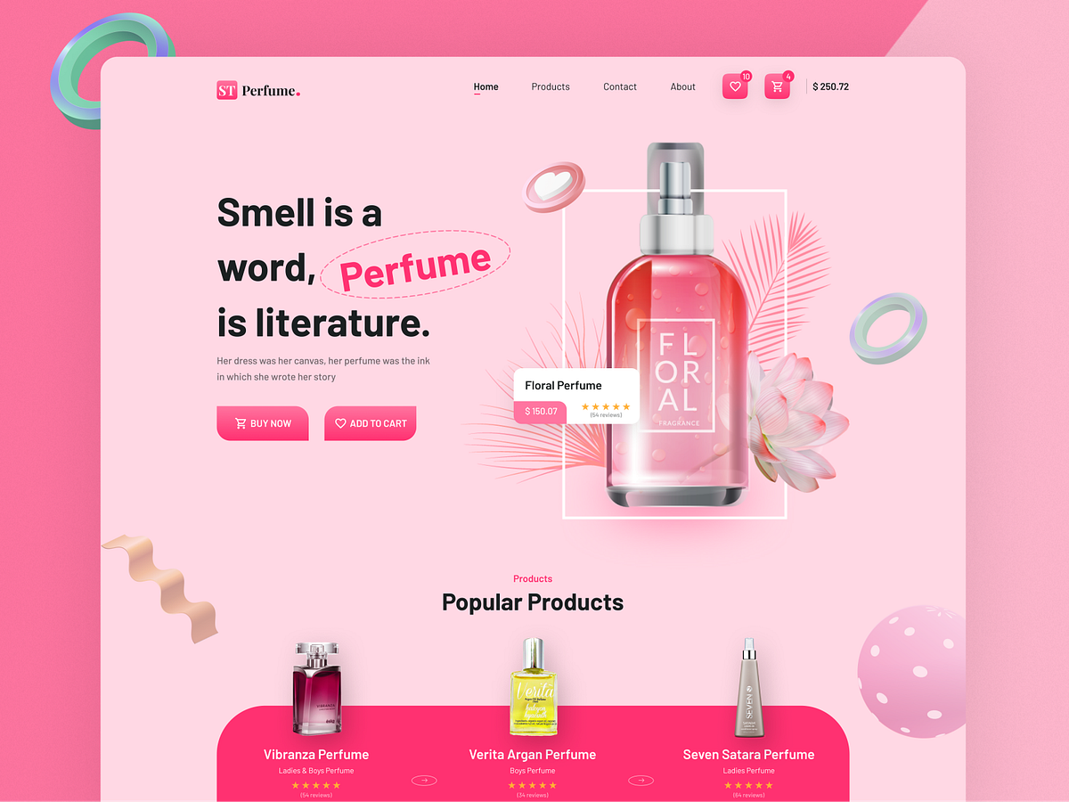 Perfume Landing Page designs, themes, templates and downloadable ...