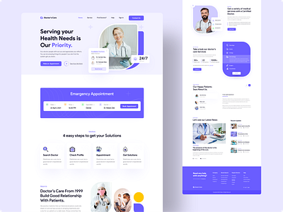 Doctor Care Landing Page 🔥🔥 best design best ui templates design doctor care doctor care ui doctor help doctor landing page health care health care ui landing page medical medical landing page trend2021 trending design trending ui ui ui design ui trending ux ux design