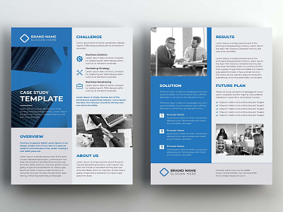Case Study Template a4 agency booklet brief brochure business case history case study catalog clean corporate creative flyer informational marketing multipurpose newsletter portfolio presentation