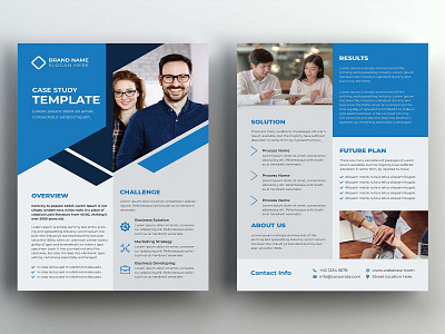 Case Study Template a4 agency booklet brief brochure business case history case study catalog clean corporate creative editorial flyer informational marketing multipurpose newsletter portfolio presentation