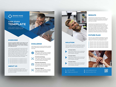 Case Study Template a4 agency booklet brief brochure bulletin business case study casestudy clean corporate creative design document editorial flyer indesign informational newsletter