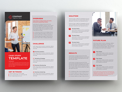Case Study Template agency booklet brief brochure business case history case study catalog clean corporate creative editorial flyer informational marketing multipurpose newsletter portfolio