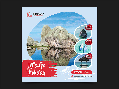 Travel and vacation square social media banner ad ad banner agent banner brush stroke destination holiday nature post social media social media post square template tourism travel travel social media travelling travelling social media vacation visit